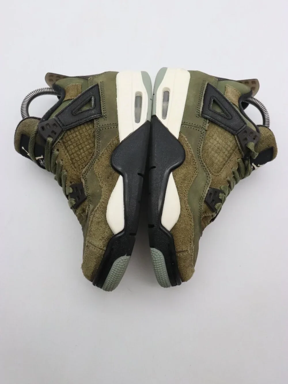 Nike Air Jordan 4 Craft Olive Youth 5 Women’s 6.5 Suede Sneakers FB9928-200 - Picture 8 of 9